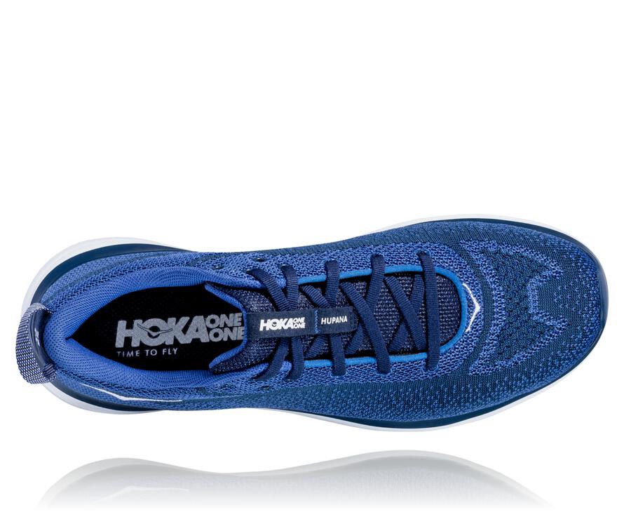 Hoka One One Hupana Flow Löparskor Herr - Marinblå/Vita - JEKHC-7650